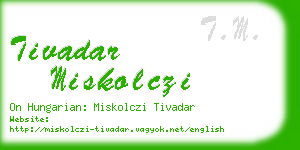 tivadar miskolczi business card